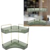 2 Tier Corner Bathroom Countertop Organizer Space Saving Easy Assembly
