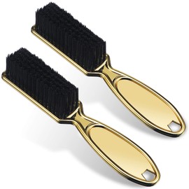 2 Cepillo de Limpieza para Cuchillas de Peluquero Cepillo para Cortar Pelo Herramienta de Cepillo de Uñas para Limpieza de Podadoras Peluquería (Oro)