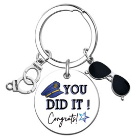 YINSSA Handcuff Key Police Officer Gifts Police Academy Graduation Gifts For Men Firefighter Appreciation Cop Gift For Men Mini Sunglasses Officers Accessories Handcuffs Keychain