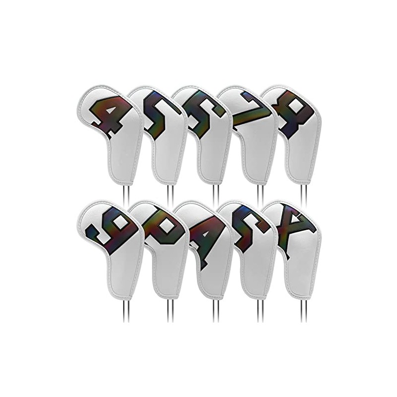 10pcs Number Synthetic Leather Golf Iron Covers Head Covers Club