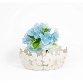 Mango Steam Decorative Basket Fruit, Vegetable, & Candy Basket (Flower, White)