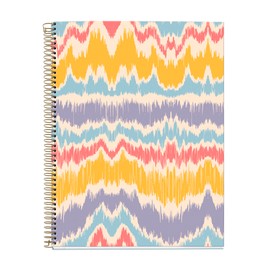 Miquelrius MR46620 - Notebook A4 - Squared 5 mm - 120 Sheets - 4 Coloured Stripes - Spiral - Boho Chic Collection - Waves
