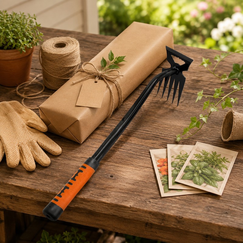 Long-Handled Manual Weeding Tool for Garden Care – Carbon Steel