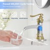 BWE Bathroom Faucet Waterfall Single Handle Chrome and Gold Vanity
