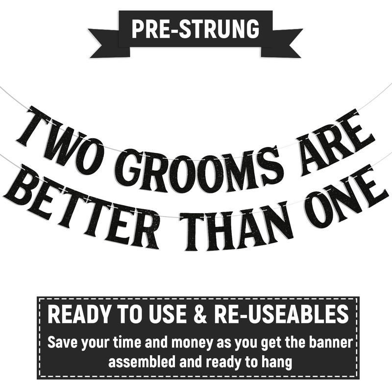 Two Grooms are Better Than One Banner - Cheers to