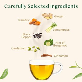 VAHDAM, Turmeric Spice Herbal Tea 200g (100+ Cups) Caffeine Free, Non GMO, Gluten Free | 100% Pure Herbal Tisane - Savory & Spicy | Whole Loose-Leaf, Vacuum Sealed | Direct from Source