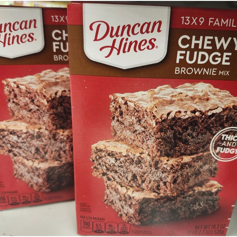Duncan Hines Brownie Mix, Fudge, 18.3 oz (Pack of 2)