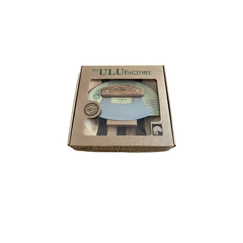 The ULU Factory Alaskan Knife Chopping Board With Large Bowl,