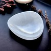 4All Selenite Oval Bowl Handmade Natural White Charging Selenite Crystal