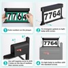 ASOMST Solar Address Sign, 3-Color Lighting Modes Mailbox Number Plaque