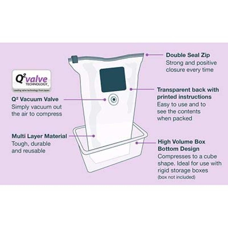 Pack-Mate Jumbo Volume Vacuum Bags, Pack of 2, 90 x