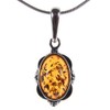 Baltic amber and sterling silver 925 pendant (no chain)