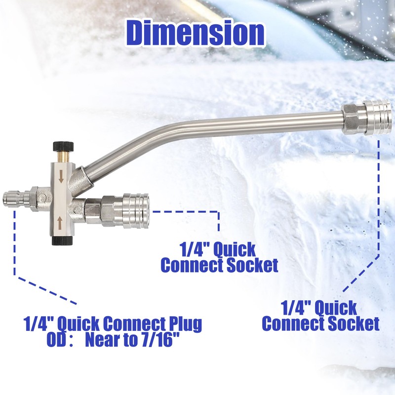 Tool Daily Foam Cannon Dual-Connector Accessory, Pressure Washer Double Tip