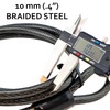 Lumintrail 10mm Heavy-Duty Security Cable, Vinyl Coated Braided Steel with