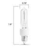 Feit Electric BPQ50/CL/MC/RP 50-Watt T3 Halogen Bulb with Mini Candelabra
