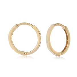 NKlaus Pair of Creole Earrings 11-13 mm 333 Yellow Gold 8 Carat Earrings Folding Hoop Earrings, Yellow Gold