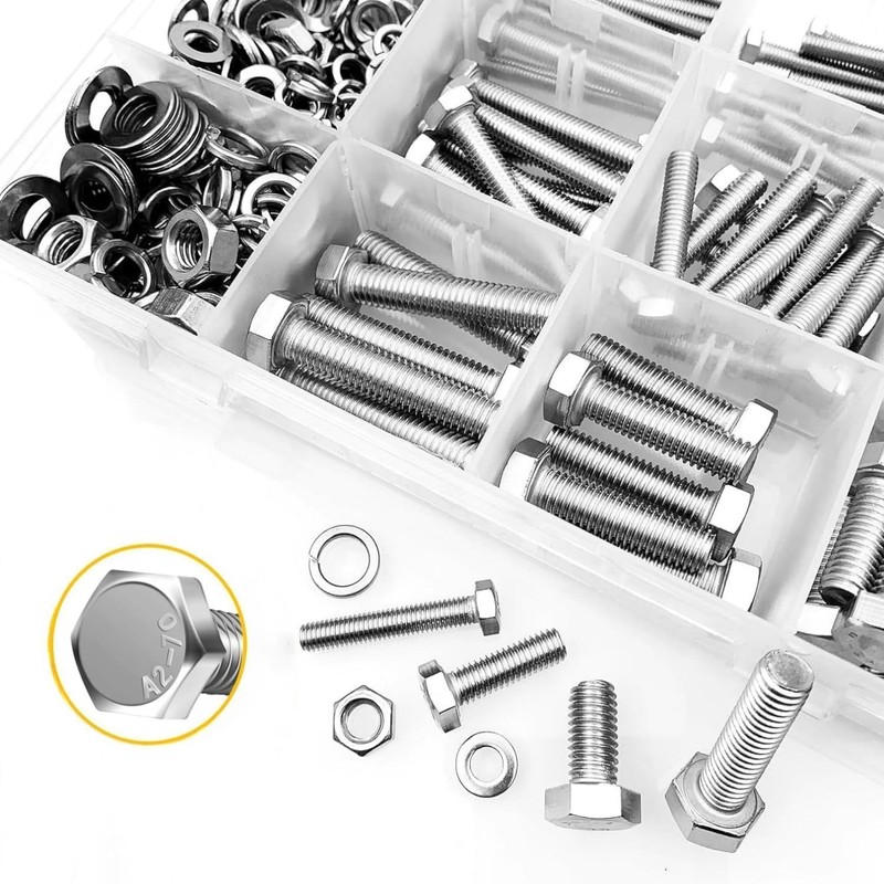 WZHUIDA 600 Pieces M3 M4 M5 M6 Hex Screws and