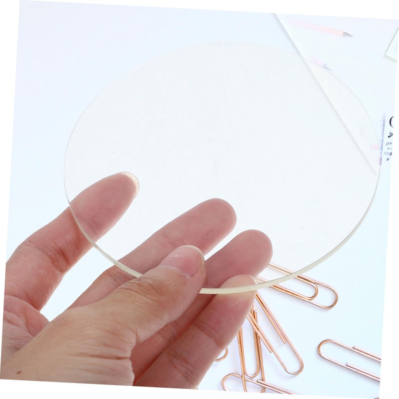 CIYODO 5pcs Transparent Acrylic Circles Smooth Edge Acrylic Discs for