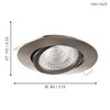 Eglo Recessed Light Die-Cast Aluminium 5 W Matt Nickel 3