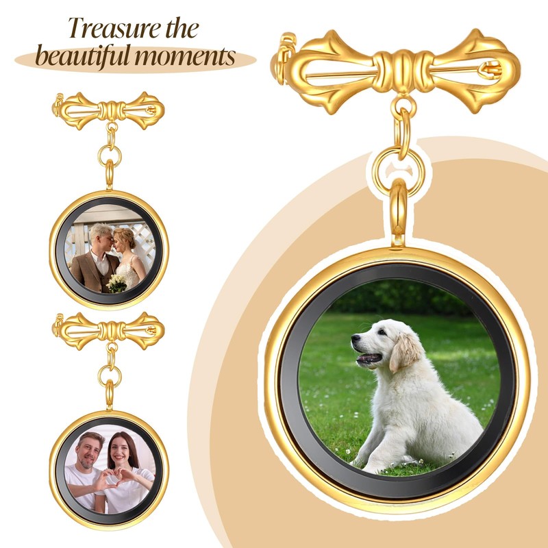 HaiFafafaing Bouquet Charms For Wedding Memory Gold Wedding Bouquet Photo