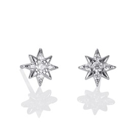 namana Small Earrings Made of 925 Sterling Silver, Simple and Sweet 925 Sterling Silver Earrings for Women and Girls, Silver Jewellery for Women with Gift Box, Sterling Silver