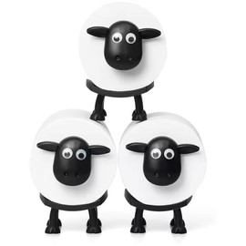 FXVRWLKZQ Sheep Toilet Paper Holder - Funny Free-Standing Bathroom Tissue Roll Stand with Cute Sheep Design -Designed for Bathroom or Guest Room Decor, Adds a Whimsical Touch - Set of 3