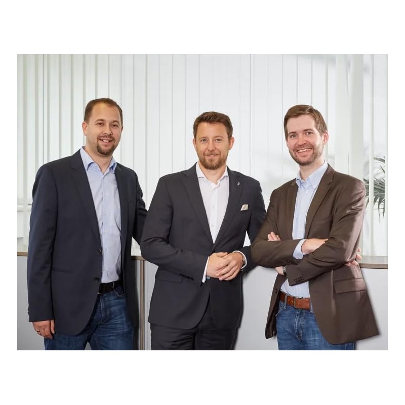 Fuchs Metalltechnik Sonnenschirmhalter mit integriertem Getränkehalter aus Edelstahl - Design