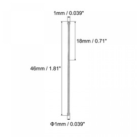 uxcell Chucking Reamer, 1mm C3/K10 Tungsten Carbide H7 Accuracy Lathe Machine Reamer 3 Straight Flutes Milling Cutter, 2pcs