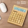 Omio Natural Bamboo Solar Multifunctional Wood Calculator - 12-Digit Large