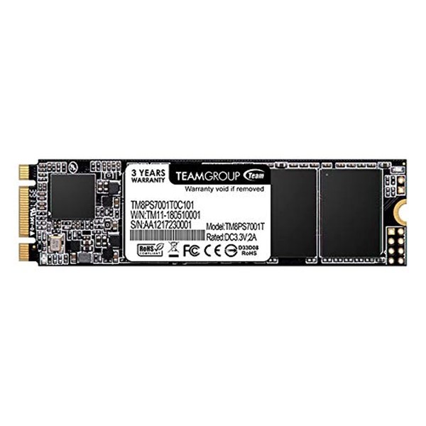 TEAMGROUP MS30 1TB with SLC Cache 3D NAND TLC M.2 2280 SATA III 6Gb/s Internal Solid State Drive SSD (Read/Write Speed up to 530/480 MB/s) Compatible with Laptop & PC Desktop TM8PS7001T0C101