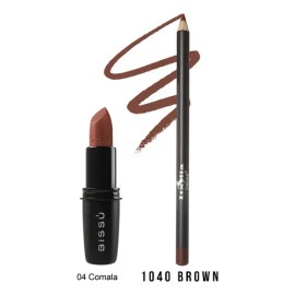 Lip Combo Labial Bissu + Delineador Italia Deluxe
