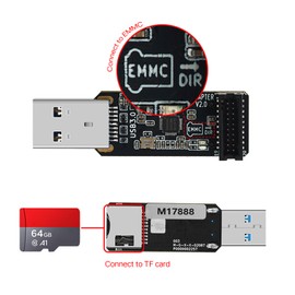 HeOTER High Speed MKS EMMC USB3.0 Adapter MKS EMMC-Adapter V2 for EMMC Module andTF Memory Card