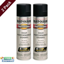 Rust-Oleum Semi-Gloss Black Rust-Oleum Professional High Performance Enamel Spray Paint 2P