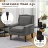 COSTWAY Modern Armchair Upholstered Living Room Chair w/Ergonomic Backrest and