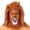 ADULTS LION MANE HEADPIECE. ONESIZE HOODED LION OVERHEAD ORANGE FAKE