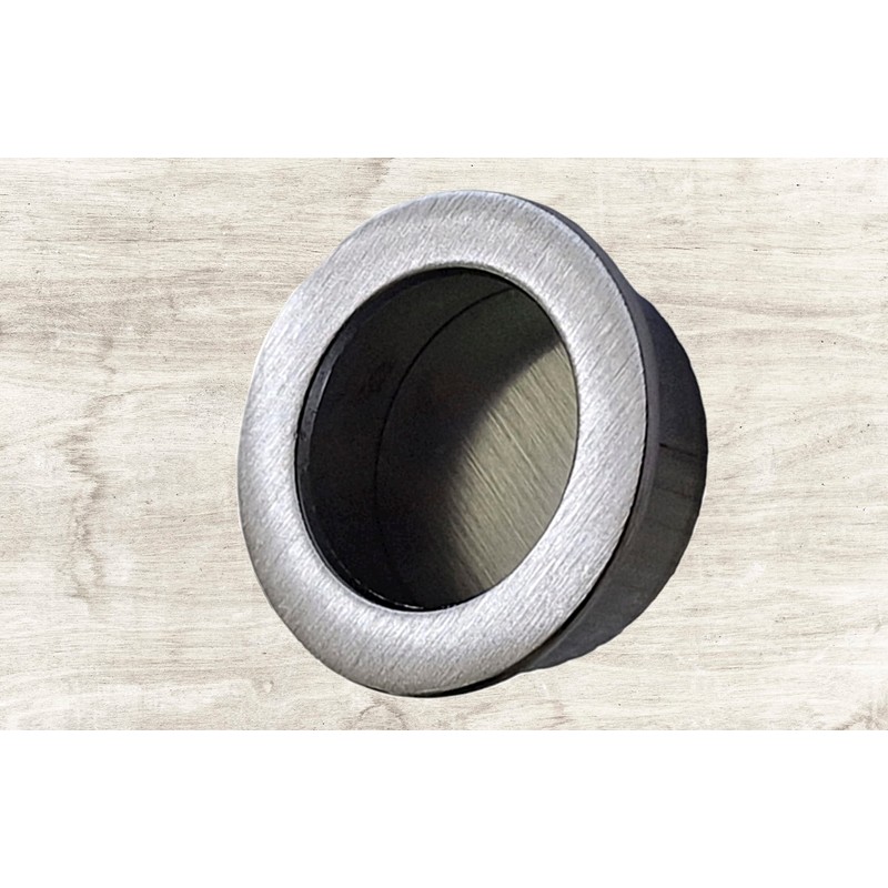 Universal Hardware Finger Pull Handle Recessed Satin Chrome Edge Flush