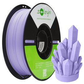 SOLEYIN PLA Filament 1.75mm, 3D Printer Filament High Speed 30-300mm/s Dimensional Accuracy +/- 0.02mm, 1kg Spool (2.2lbs), Fit Most FDM 3D Printer, Soleyin by Creality Filament, PLA Purple