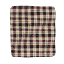 Resuable Adult Insert Liner Washable Elder Cloth Nappy 3 Layers Diaper Deep Red Plaid 80 * 90cm