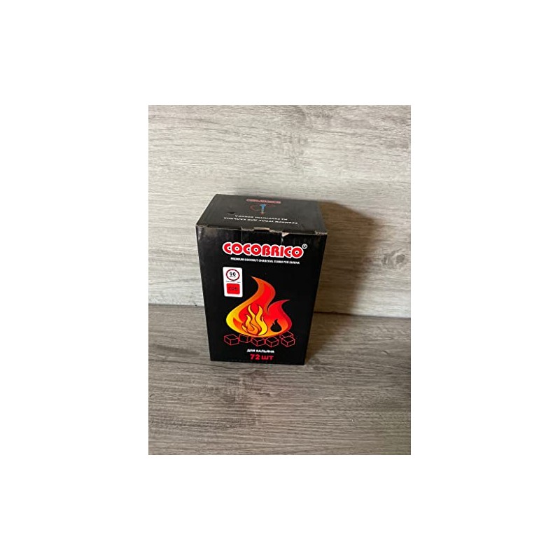 Coconut Charcoal Cube 72 Piece Box -Slow Burning -Each Cube