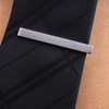 Men Metal Silver Tone Simple Necktie Tie Bar Clasp Clip