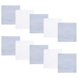 BEBE FAVOUR Baby Washcloths 10 Pack Rayon from Bamboo Ultra Soft Absorbent Terry Wash Cloth 10" x 10" Bath Towels for Face Burp Wipes Reusable Lightweight Newborn Essentials Shower Gift Set