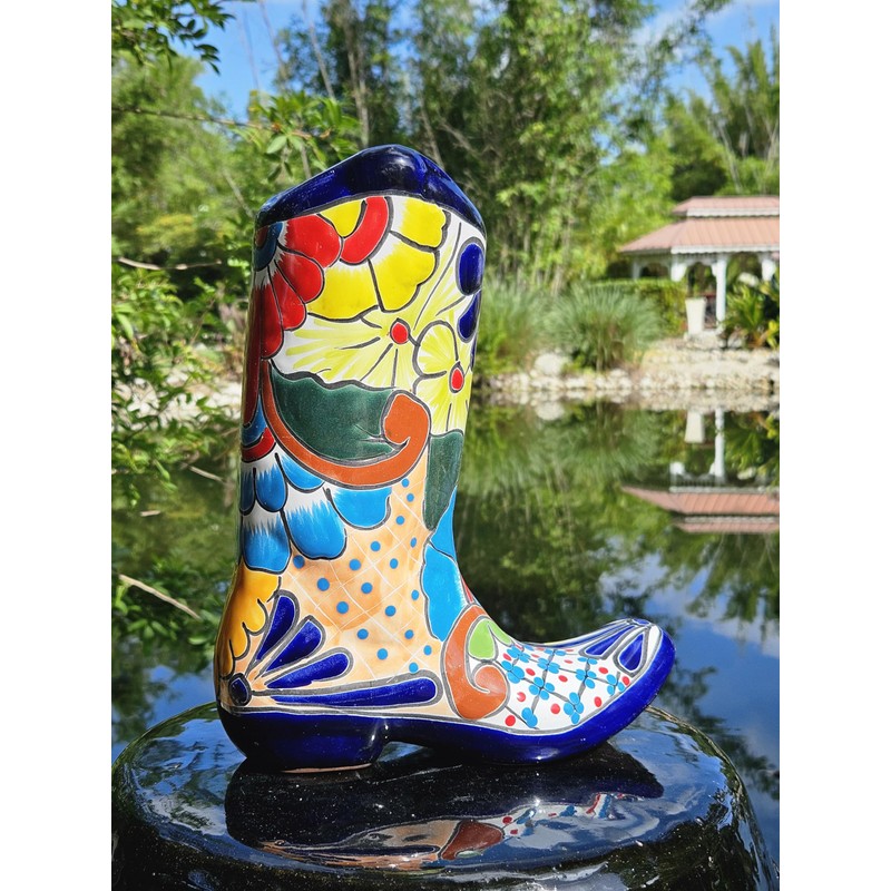 Talavera Boot Planter Large (Puebla)