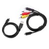AV A/V TV Video Audio + USB Cable Cord for