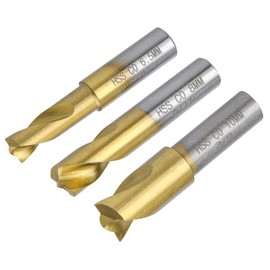 Yakamoz 3Pcs Spot Weld Drill Bit Set CO Cobalt Spot Weld Cutter Titanium Coated Spot Welding Drill Bits Spotweld Removal Tool 1/4-inch, 5/16-inch and 3/8-inch