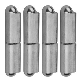MOUNTAIN_ARK 4 Pack 4" x 3/4" Weld On Bullet Hinges, 304 Stainless Steel Heavy Duty Weldable Barrel Hinges for Trailer Ramp Gate, BBQ Smoker, Boat