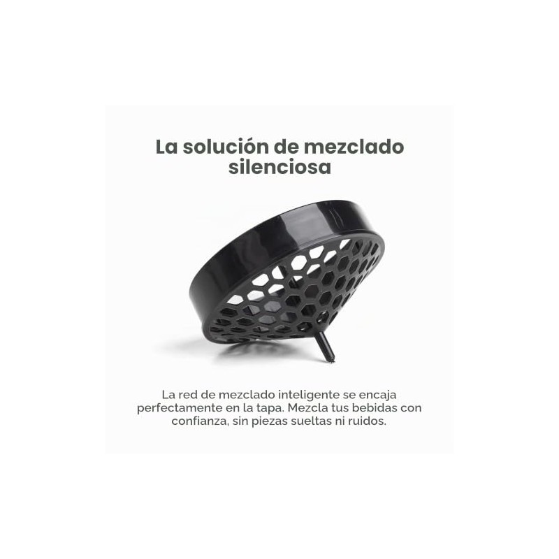 SmartShake Original2GO ONE Negro 800ml, Botella Mezcladora de Proteínas, Libre