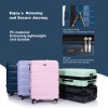 3 Piece Luggage Sets PC Lightweight & Durable Expandable Suitcase