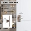 HIEMEY Crystal Glass Dummy Door Knob Interior, Brushed Satin Nickel