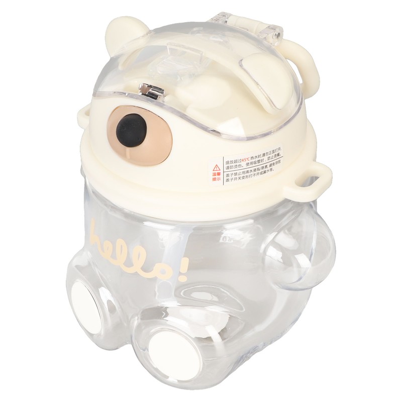 700ml Bear Water Bottle for Girls Kids with Straw Adjustable