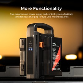 SmallRig Gold Mount Battery Charger - Dual Channel, Fits 4678 Battery, Indicator Lights - 4679